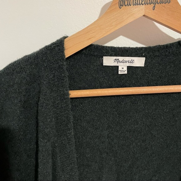Madewell Kent Wool Cardigan Forest Green Sz M - Picture 6 of 11